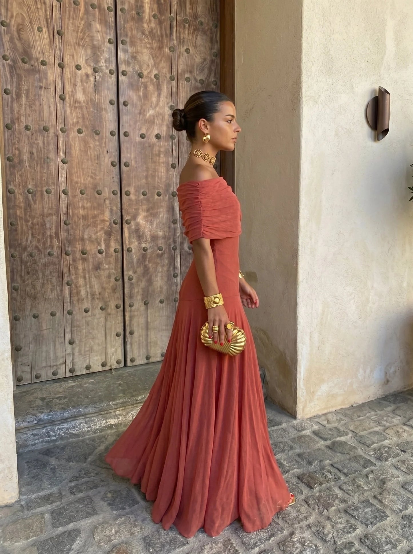 LUCIA - Vestido elegante de malla sin tirantes