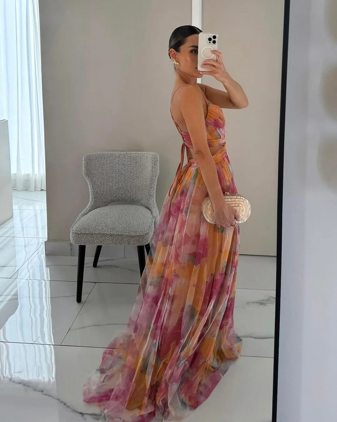 MATEO GLAM | Vestido Maxi Elegancia Floral