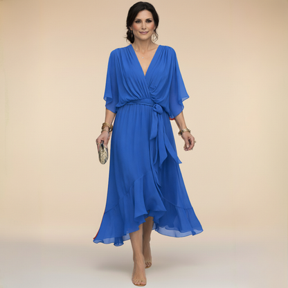 Sfumato | Vestido de Chiffon con Escote en V
