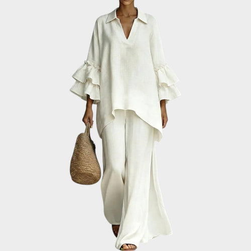 Leire | Conjunto Elegante Compuesto por Top y Pantalones