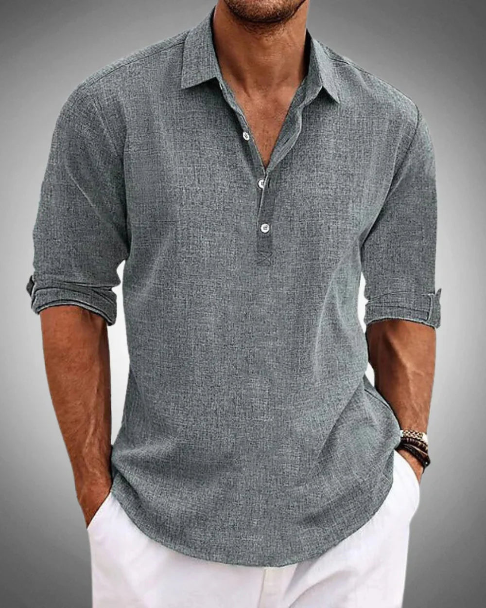 SABBIO - Camisa clásica de algodón