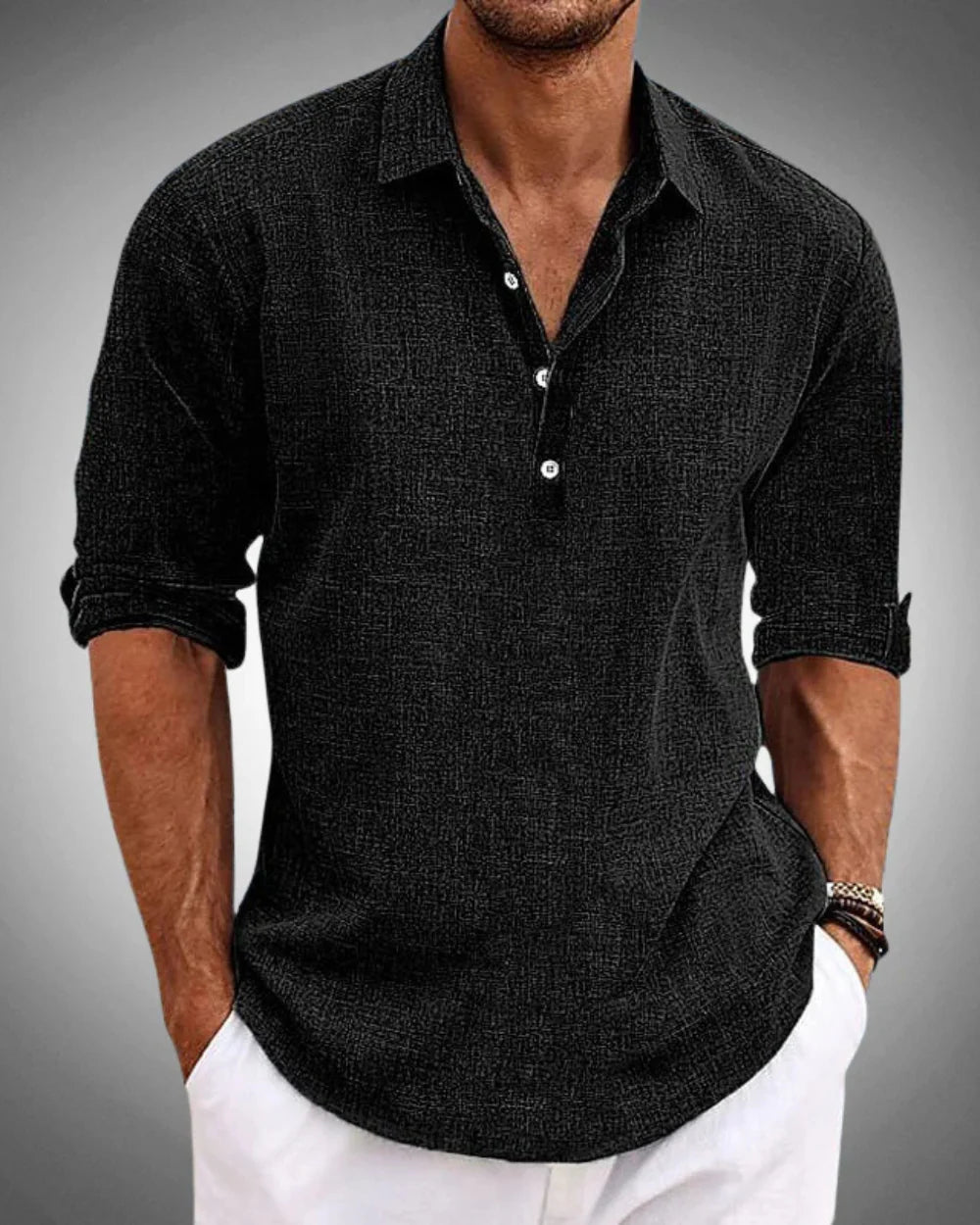 SABBIO - Camisa clásica de algodón