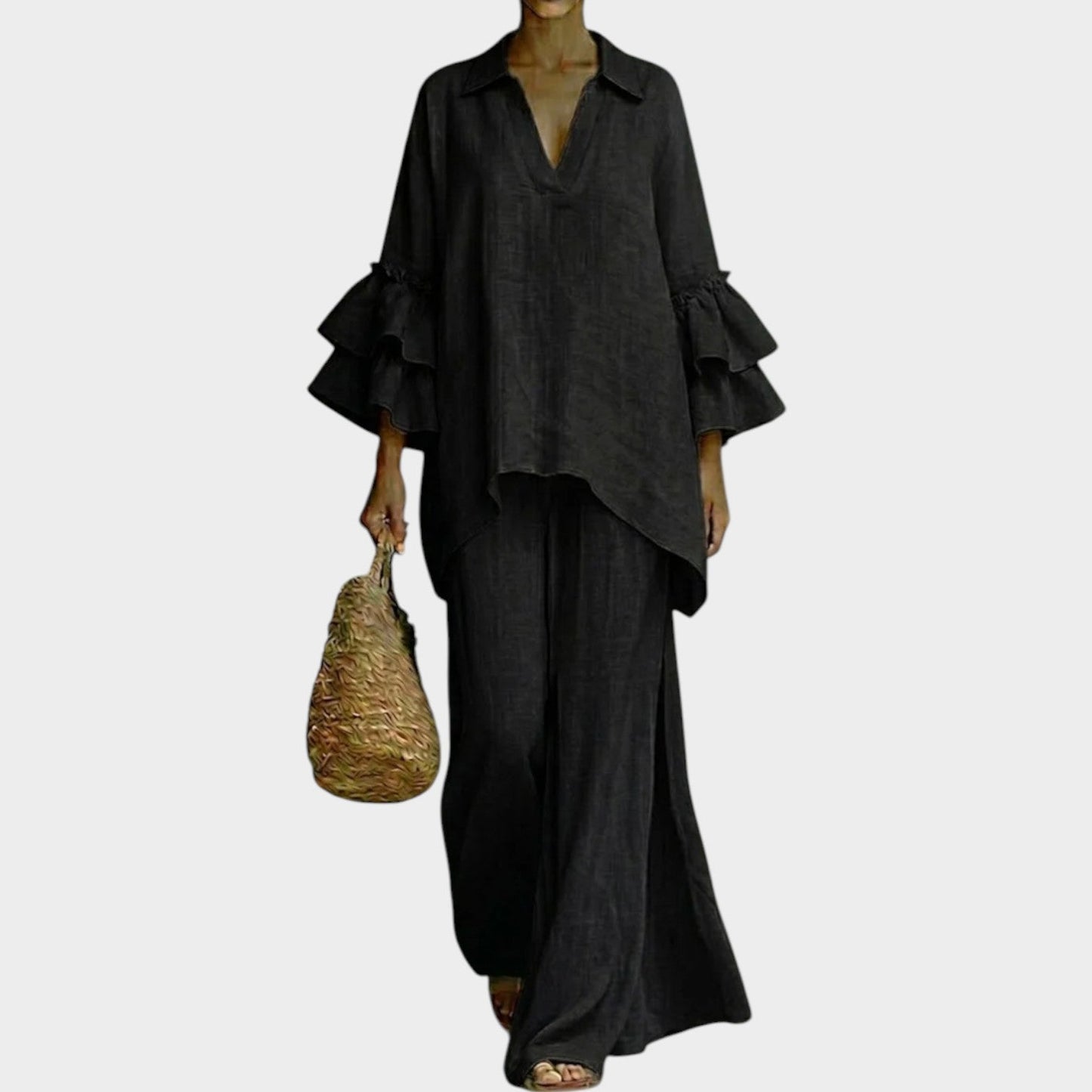 Leire | Conjunto Elegante Compuesto por Top y Pantalones