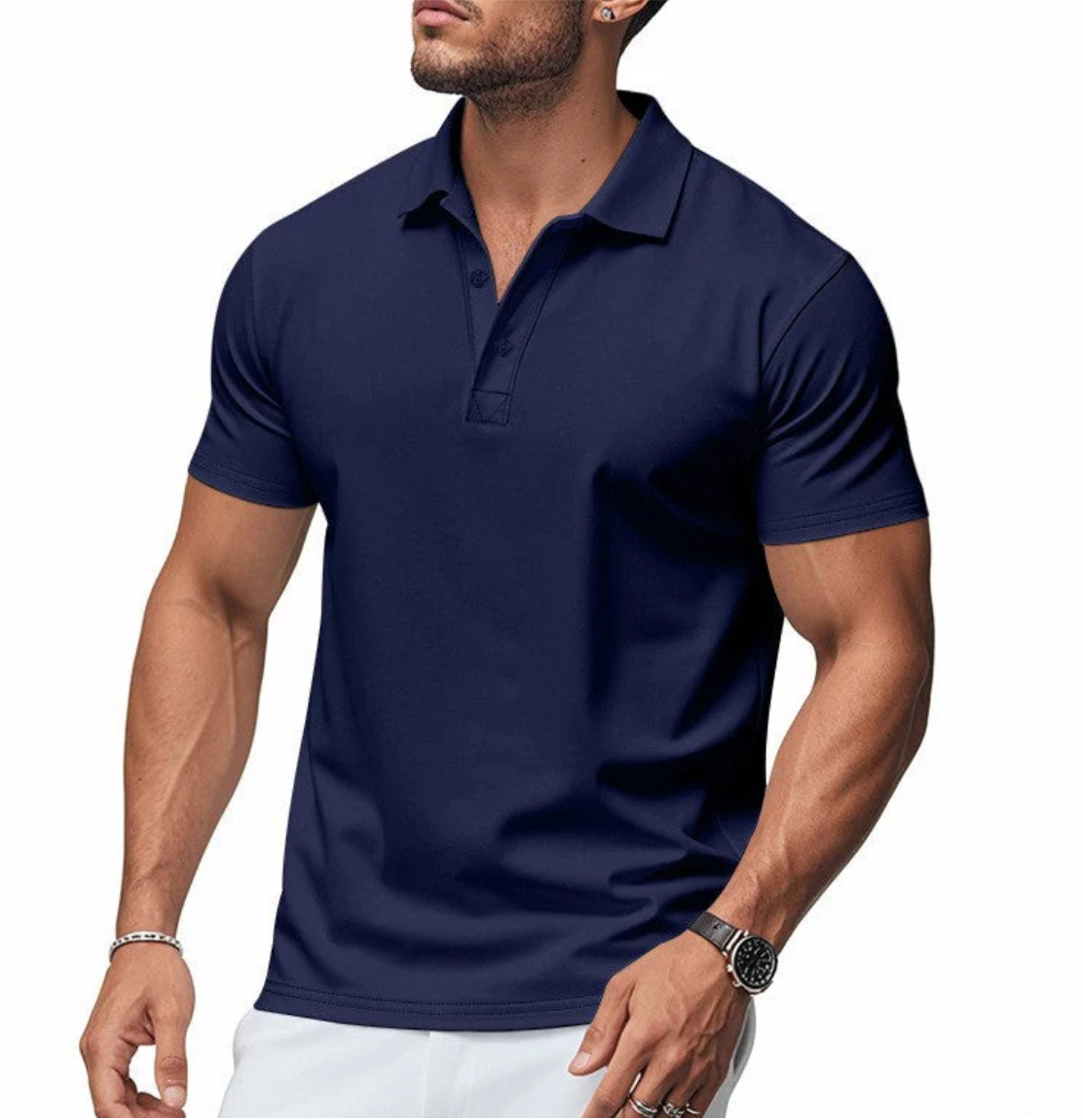 LORENZO -  Camiseta de manga corta con cuello