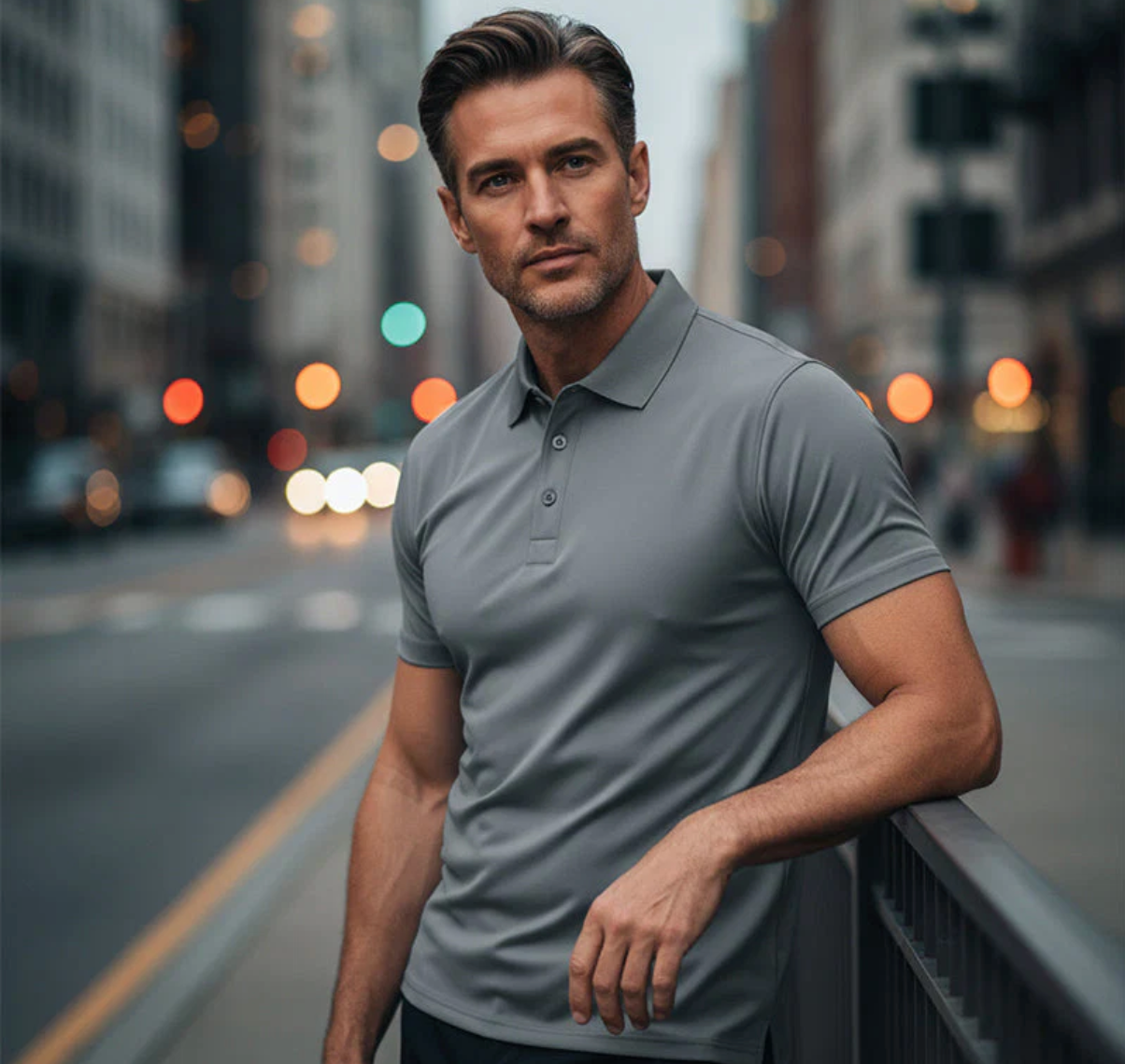 LORENZO -  Camiseta de manga corta con cuello