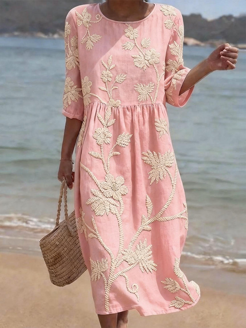 Azzurra | Vestido Vintage Bordado