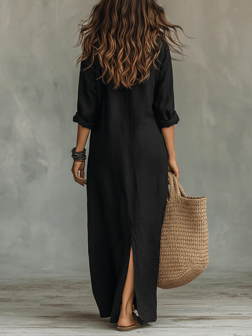 Sabrina | Vestido Largo de Corte Suave y Línea Esbelta