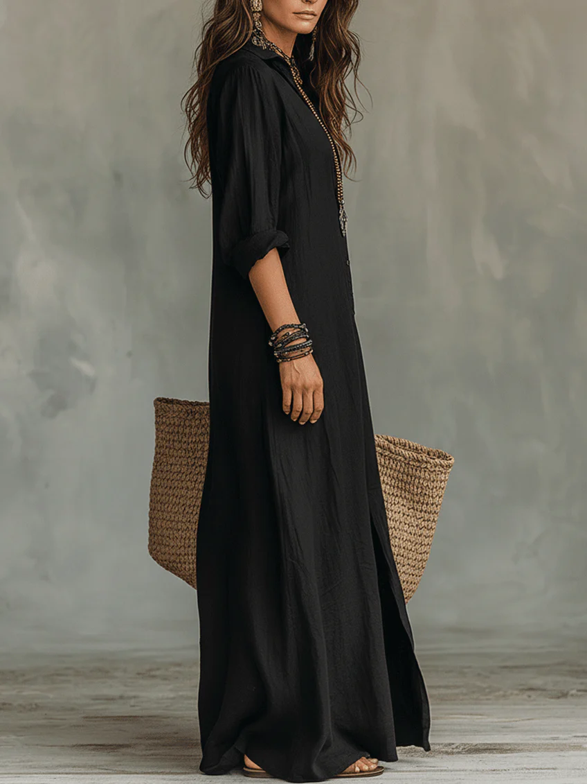 Sabrina | Vestido Largo de Corte Suave y Línea Esbelta