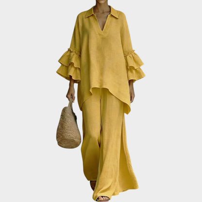 Leire | Conjunto Elegante Compuesto por Top y Pantalones