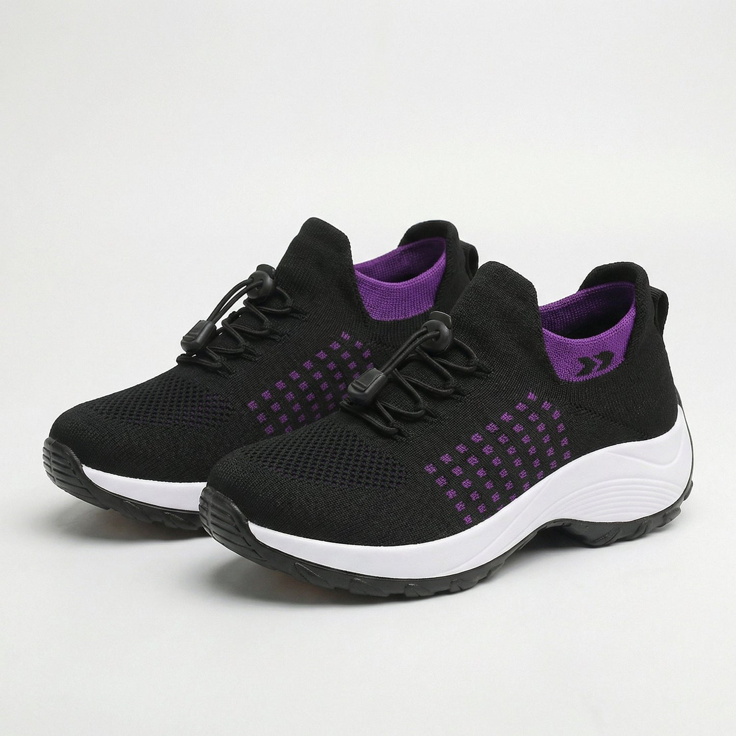 Ambulo Zapatos Ortopédicos Tejido - Púrpura Negro