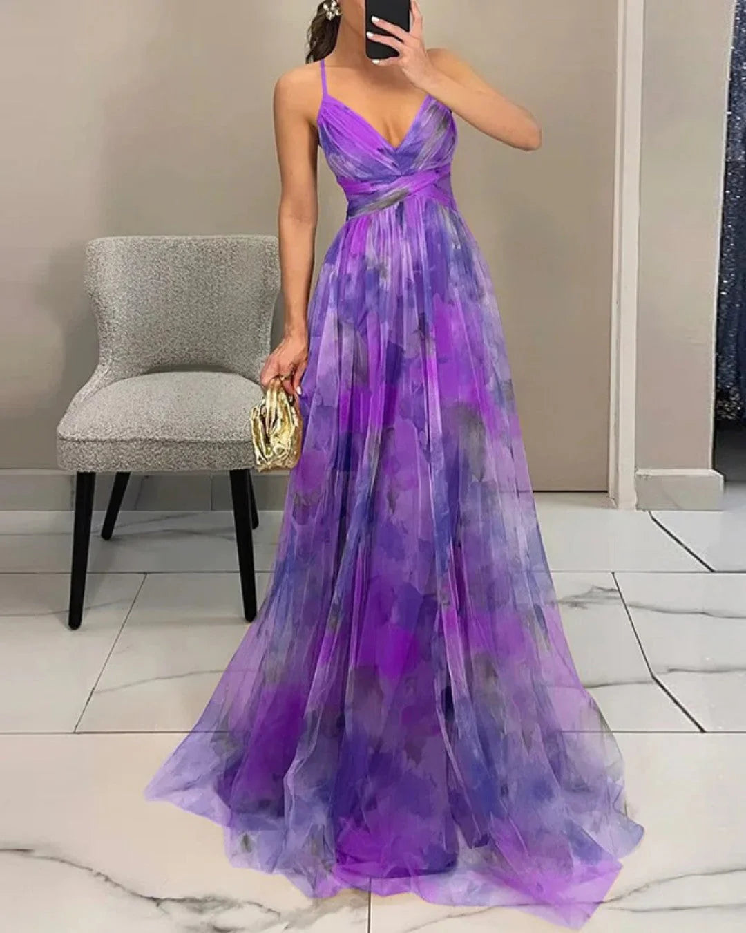 MATEO GLAM | Vestido Maxi Elegancia Floral