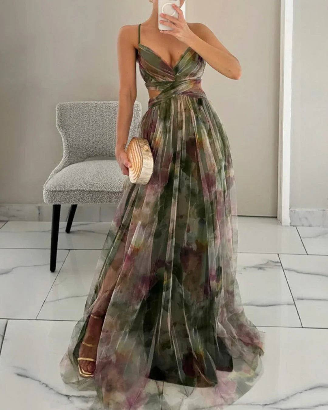 MATEO GLAM | Vestido Maxi Elegancia Floral