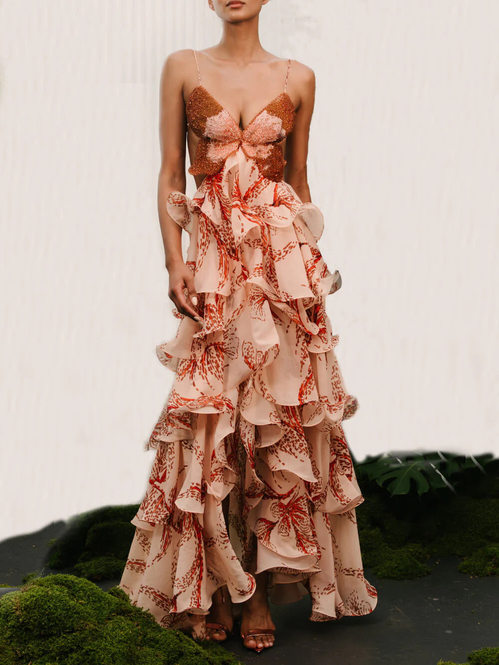 LA SCINTILLA | Vestido maxi Signature con lazo