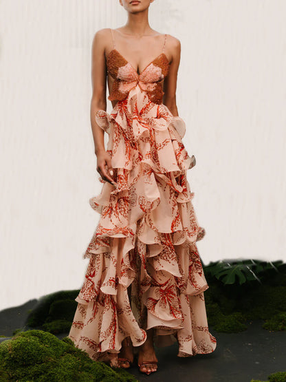 LA SCINTILLA | Vestido maxi Signature con lazo