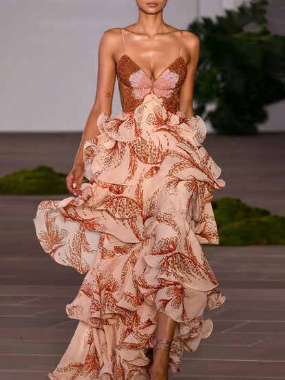LA SCINTILLA | Vestido maxi Signature con lazo