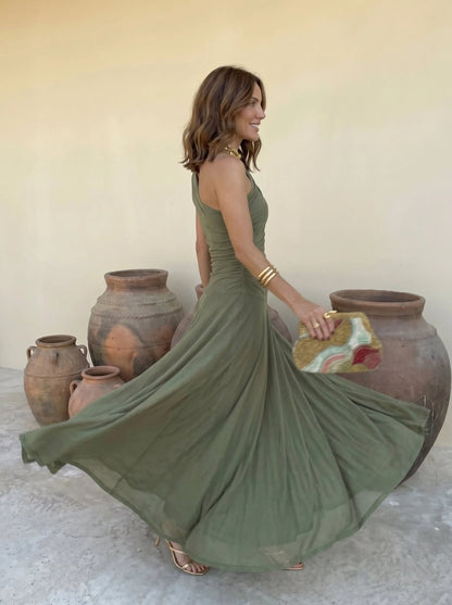 LUCIA - Vestido elegante de malla sin tirantes